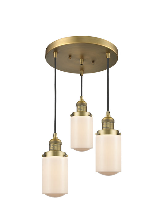 Innovations - 211/3-BB-G311 - Three Light Pendant - Franklin Restoration - Brushed Brass