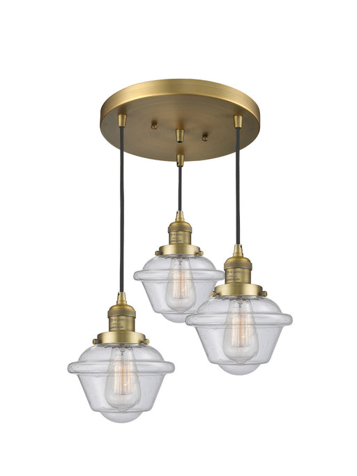 Innovations - 211/3-BB-G534 - Three Light Pendant - Franklin Restoration - Brushed Brass
