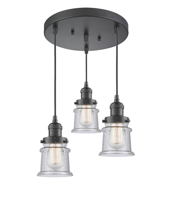 Innovations - 211/3-OB-G184S - Three Light Pendant - Franklin Restoration - Oil Rubbed Bronze