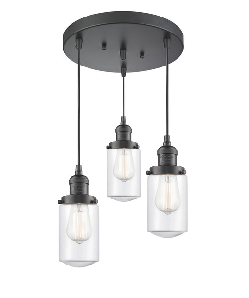 Innovations - 211/3-OB-G312 - Three Light Pendant - Franklin Restoration - Oil Rubbed Bronze