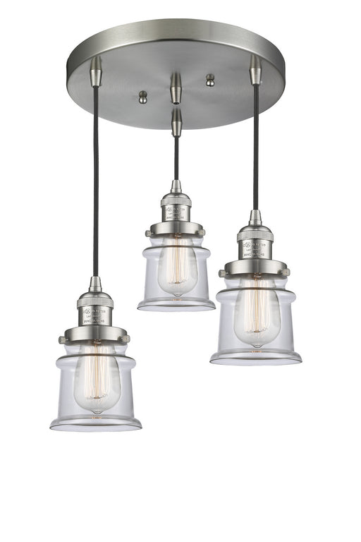 Innovations - 211/3-SN-G182S - Three Light Pendant - Franklin Restoration - Brushed Satin Nickel