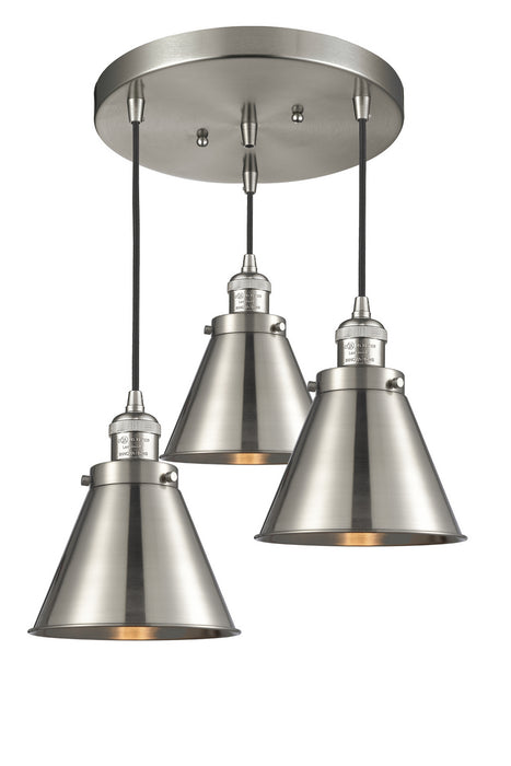 Innovations - 211/3-SN-M13-SN - Three Light Pendant - Franklin Restoration - Brushed Satin Nickel