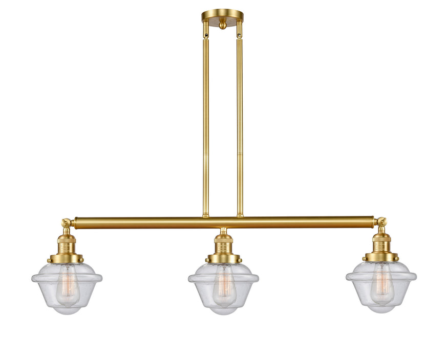 Innovations - 213-SG-G534 - Three Light Island Pendant - Franklin Restoration - Satin Gold