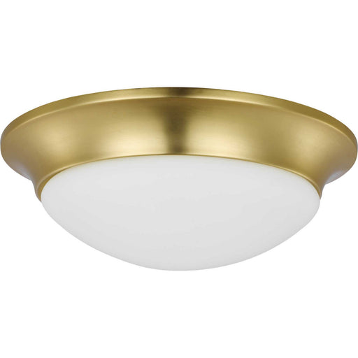 Progress Lighting - P350147-012 - Two Light Flush Mount - Etched Glass Close-to-Ceiling - Satin Brass
