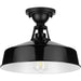 Progress Lighting - P550070-031 - One Light Semi Flush Mount - Cedar Springs - Black
