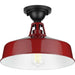 Progress Lighting - P550070-039 - One Light Semi Flush Mount - Cedar Springs - Red