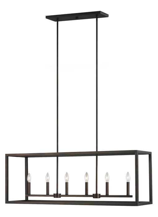 Generation Lighting - 6634506EN-710 - Six Light Island Pendant - Burnt Sienna