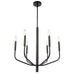 Dainolite Ltd - ELN-246C-MB - Six Light Chandelier - Eleanor - Matte Black