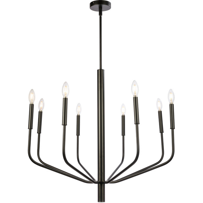 Dainolite Ltd - ELN-328C-MB - Eight Light Chandelier - Eleanor - Matte Black