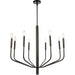 Dainolite Ltd - ELN-328C-MB - Eight Light Chandelier - Eleanor - Matte Black