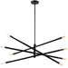 Dainolite Ltd - WAN-408P-MB - Eight Light Pendant - Wand - Matte Black