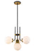 Z-Lite - 477-4MB-OBR - Four Light Chandelier - Parsons - Matte Black / Olde Brass