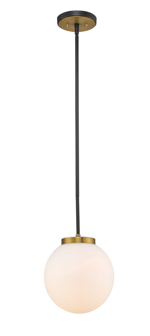 Z-Lite - 477P10-MB-OBR - One Light Pendant - Parsons - Matte Black / Olde Brass