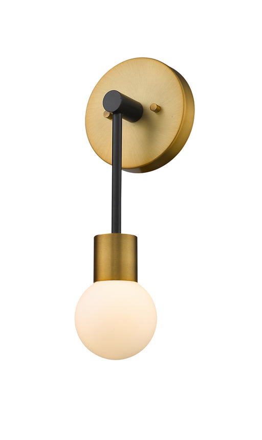 Z-Lite - 621-1S-MB-FB - One Light Wall Sconce - Neutra - Matte Black / Foundry Brass