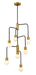 Z-Lite - 621-7MB-FB - Seven Light Chandelier - Neutra - Matte Black / Foundry Brass