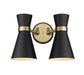 Z-Lite - 728-2S-MB-HBR - Two Light Wall Sconce - Soriano - Matte Black / Heritage Brass