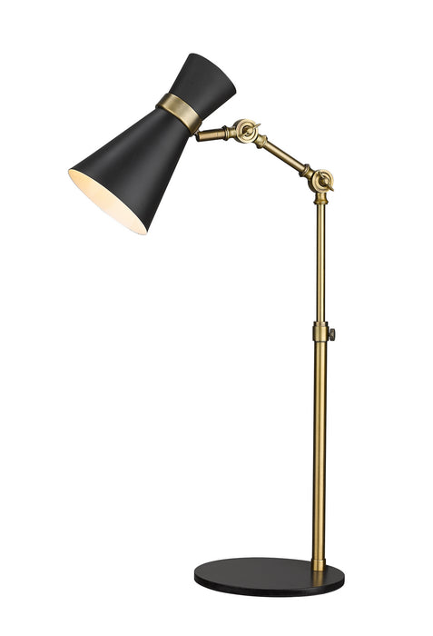 Z-Lite - 728TL-MB-HBR - One Light Table Lamp - Soriano - Matte Black / Heritage Brass