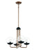 George Kovacs - P1504-416 - Four Light Chandelier - Outer Limits - Painted Bronze W/Natural Brush