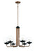 George Kovacs - P1505-416 - Six Light Chandelier - Outer Limits - Painted Bronze W/Natural Brush