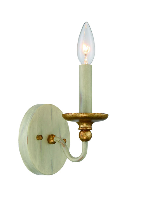 Minka-Lavery - 1041-701 - One Light Wall Sconce - Westchester County - Farm House White With Gilded G