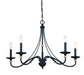 Minka-Lavery - 1044-677 - Five Light Chandelier - Westchester County - Sand Coal With Skyline Gold Le