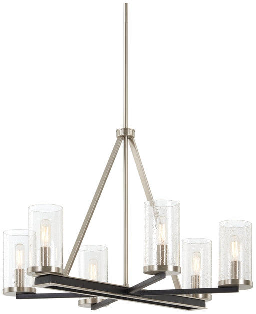 Minka-Lavery - 1056-691 - Six Light Chandelier - Cole`S Crossing - Coal With Brushed Nickel
