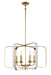 Minka-Lavery - 1216-706 - Six Light Pendant - Aureum - Matte White W/ Honey Gold