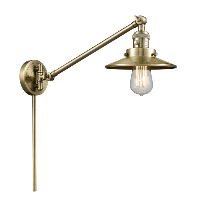 Innovations - 237-AB-M4-AB - One Light Swing Arm Lamp - Franklin Restoration - Antique Brass