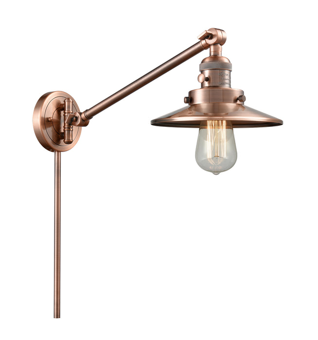 Innovations - 237-AC-M3-AC - One Light Swing Arm Lamp - Franklin Restoration - Antique Copper