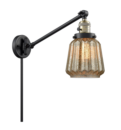 Franklin Restoration One Light Swing Arm Lamp Black Antique Brass