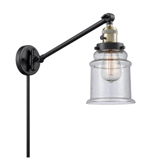 Innovations - 237-BAB-G184 - One Light Swing Arm Lamp - Franklin Restoration - Black Antique Brass