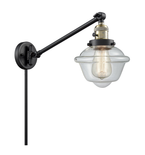 Franklin Restoration One Light Swing Arm Lamp Black Antique Brass