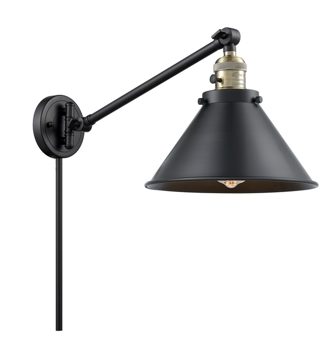 Innovations - 237-BAB-M10-BK - One Light Swing Arm Lamp - Franklin Restoration - Black Antique Brass