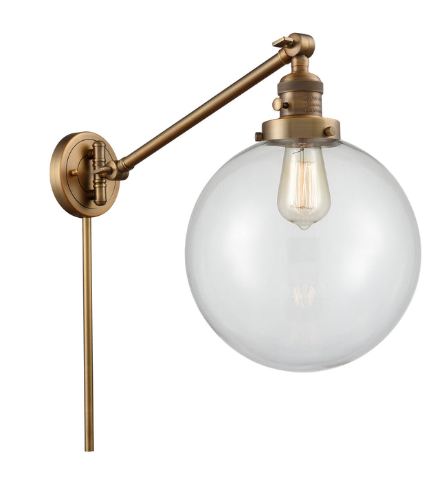 Innovations - 237-BB-G202-10 - One Light Swing Arm Lamp - Franklin Restoration - Brushed Brass