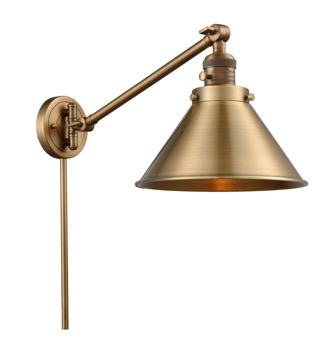 Innovations - 237-BB-M10-BB - One Light Swing Arm Lamp - Franklin Restoration - Brushed Brass