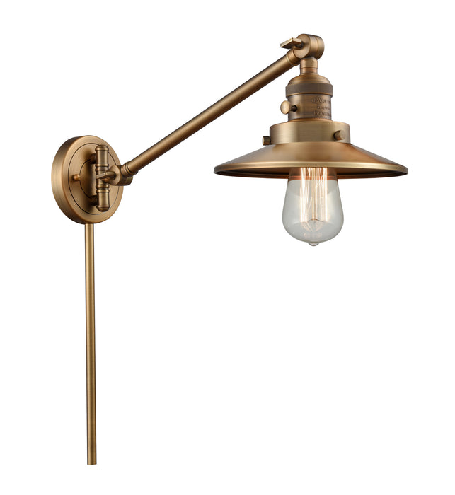 Innovations - 237-BB-M4-BB - One Light Swing Arm Lamp - Franklin Restoration - Brushed Brass