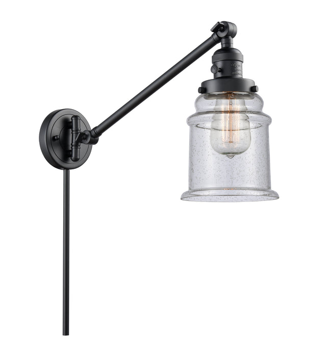 Innovations - 237-BK-G184 - One Light Swing Arm Lamp - Franklin Restoration - Matte Black