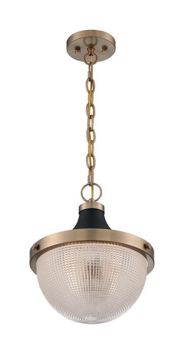 Nuvo Lighting - 60-7060 - One Light Pendant - Faro - Burnished Brass / Black Accents