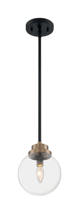 Nuvo Lighting - 60-7121 - One Light Pendant - Axis - Matte Black / Brass Accents