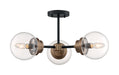 Three Light Semi Flush Mount-Semi-Flush Mts.-Nuvo Lighting-Lighting Design Store