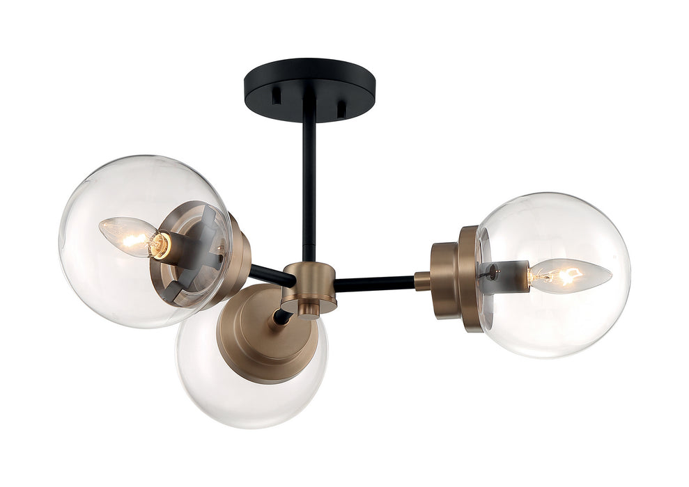 Three Light Semi Flush Mount-Semi-Flush Mts.-Nuvo Lighting-Lighting Design Store