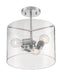 Nuvo Lighting - 60-7178 - Three Light Semi Flush Mount - Sommerset - Brushed Nickel