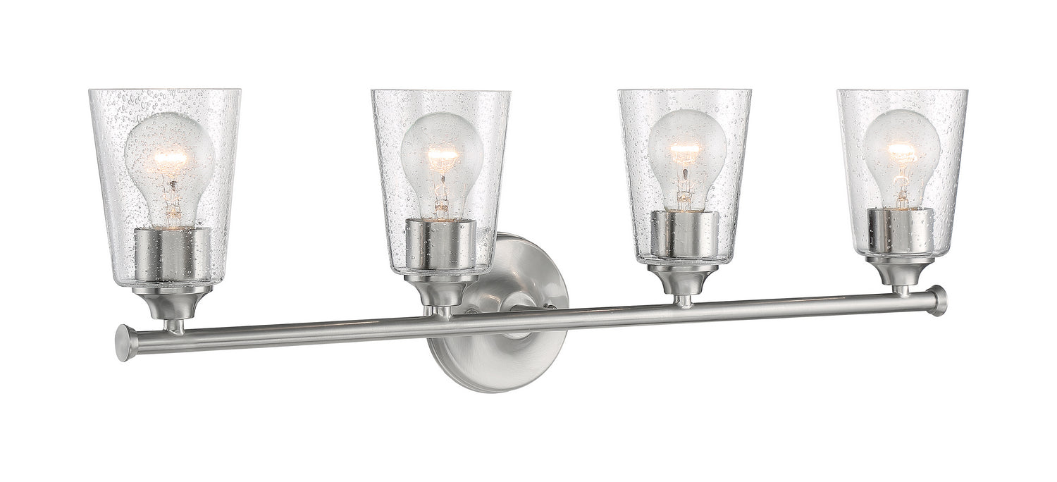 Nuvo Lighting - 60-7184 - Four Light Vanity - Bransel - Brushed Nickel