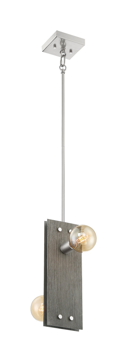 Nuvo Lighting - 60-7222 - Two Light Pendant - Stella - Driftwood / Brushed Nickel Accents
