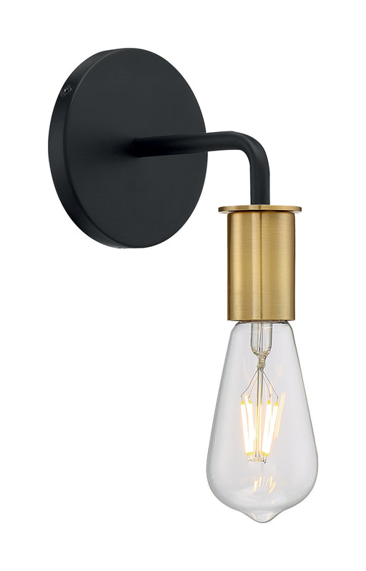 Nuvo Lighting - 60-7341 - One Light Wall Sconce - Ryder - Black / Brushed Brass