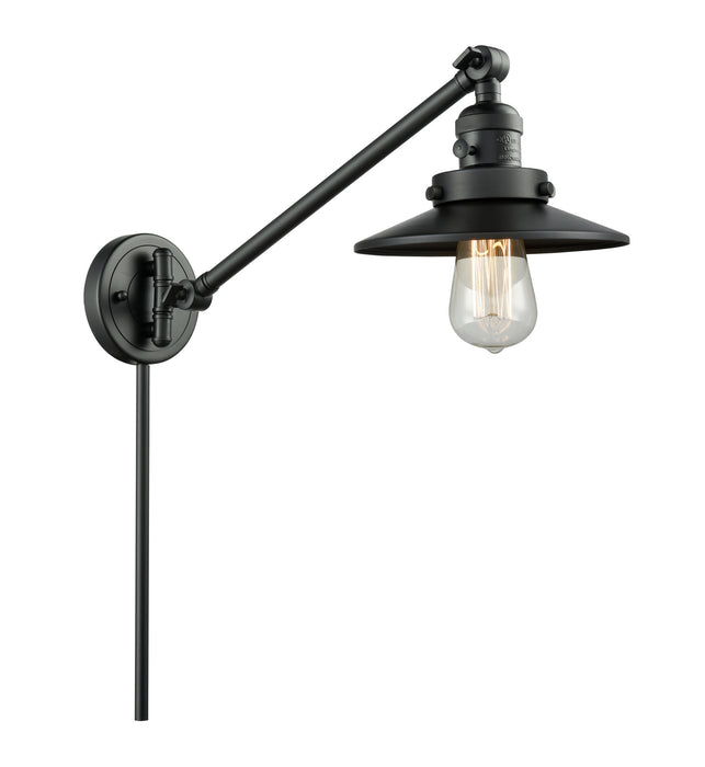 Innovations - 237-BK-M6-BK - One Light Swing Arm Lamp - Franklin Restoration - Matte Black