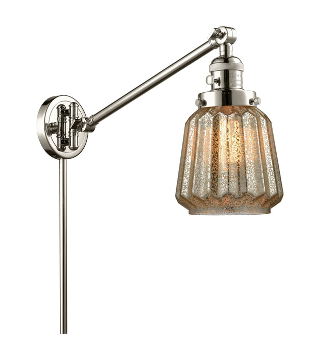 Innovations - 237-PN-G146 - One Light Swing Arm Lamp - Franklin Restoration - Polished Nickel