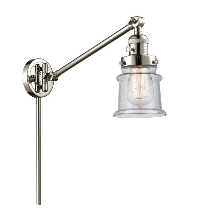 Innovations - 237-PN-G184S - One Light Swing Arm Lamp - Franklin Restoration - Polished Nickel