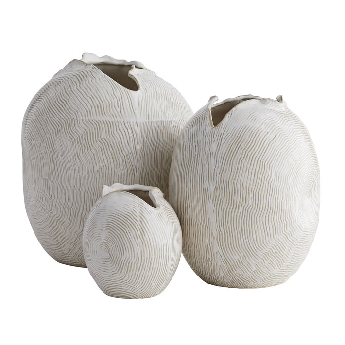 Arteriors - 7712 - Vases Set of 3 - White Wash
