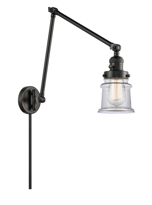 Innovations - 238-BK-G182S - One Light Swing Arm Lamp - Franklin Restoration - Matte Black